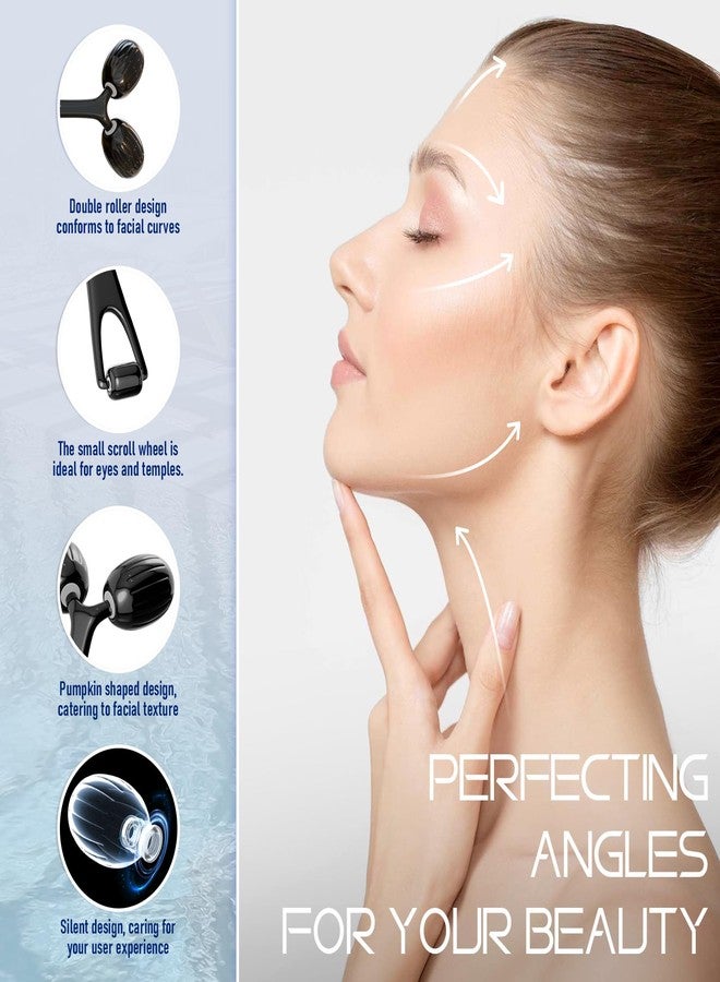 Yeamon Gua Sha Facial Tools and Face Roller Set, Facial Massage Tool for Women’s Skincare Routine,Cooling Stainless Steel Face Sculpting Eyes Roller Guasha for Daily Use or Self-Care Gift for Women - Image 3